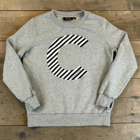 Kate Spade Saturday Tops - Kate Spade Saturday Sweatshirt Womens XS/S Grey C Graphic Pullover Fench Terry